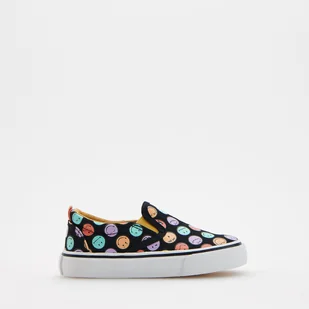 Reserved - Kolorowe tenisówki SmileyWorld® - Czarny - Buty dla chłopców - miniaturka - grafika 1
