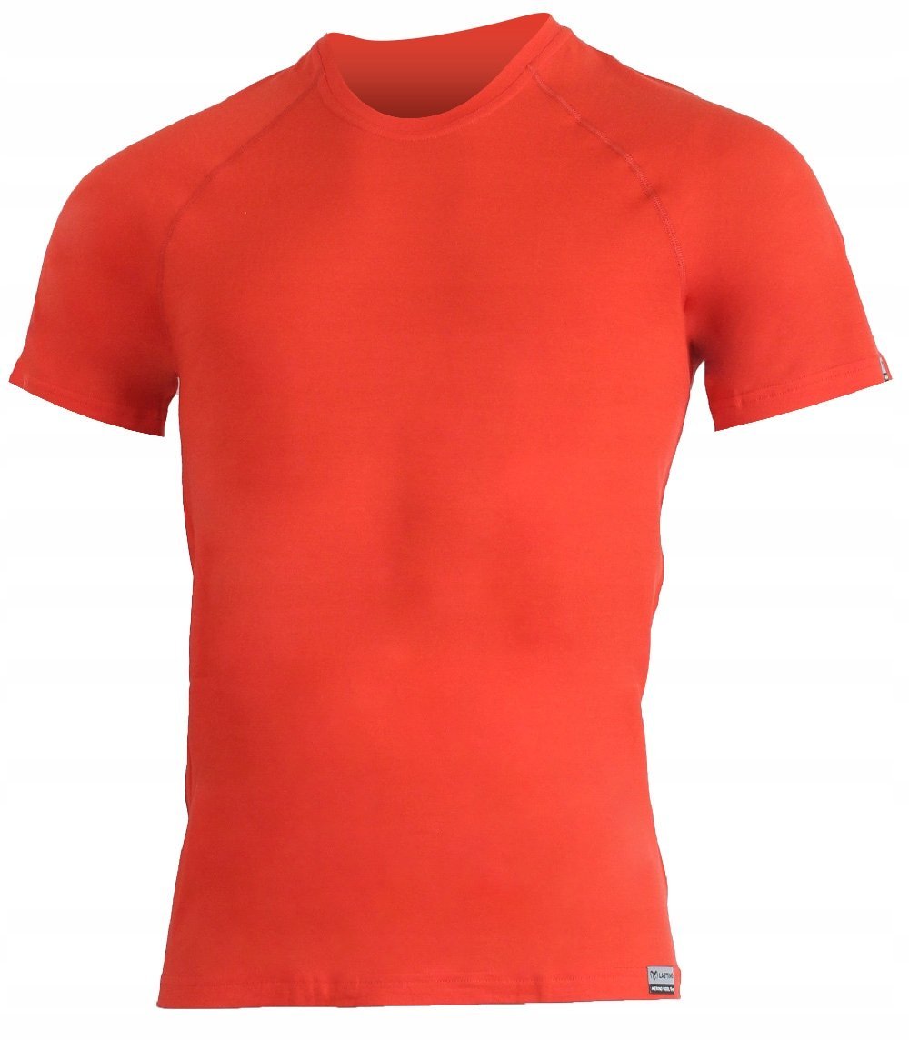 Koszulka Męska Lasting Quido 100% Merino HIKING Czerwony (3737) XL