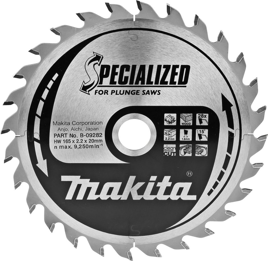 Makita Specjalistyczna tarcza dla pilarek i zagłębiarek CSP16528E B-09282