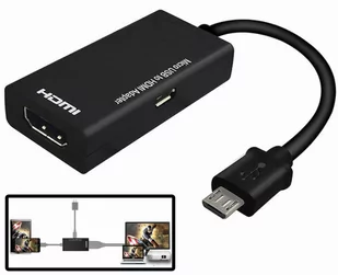 Przejściówka micro Usb 5-pin na Hdmi konwerter Mhl - Adaptery i przejściówki - miniaturka - grafika 1