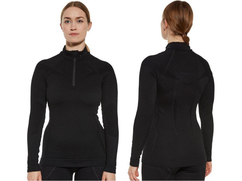 Bluza damska z krótkim ekspresem wełniana Brubeck EXTREME MERINO