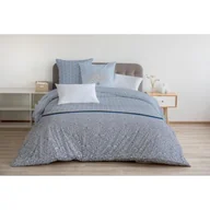 Pościel - Komplet pościeli 220x240 cm HOME LINGE PASSION LOUXOR: Poszewka na kołdrę + 2 poszewki na poduszki - 100% bawełna o gęstości 57 nitek - niebieska - miniaturka - grafika 1