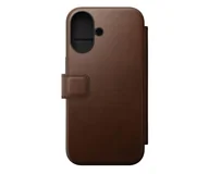 Etui i futerały do telefonów - Nomad Modern Leather Folio do iPhone 16 Plus brown - miniaturka - grafika 1