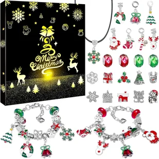 KALENDARZ ADWENTOWY BIŻUTERIA CHARMS OD BRANSOLETEK DIY DLA DZIEWCZYNKI - Kalendarze - miniaturka - grafika 1