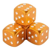 Koła rowerowe - Nakrętki Na Wentyle Zaworki Kostki Aluminiowe Pomarańczowe - miniaturka - grafika 1