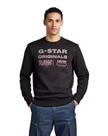 Bluzy męskie - G-STAR RAW Originals Stamp bluza męska, Czarny (Dk Black D22319-a971-6484), M - miniaturka - grafika 1