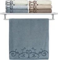 Ręczniki - Ręcznik frotte Barocco II. szaro-niebieski 50x100 cm - bawełna - miniaturka - grafika 1