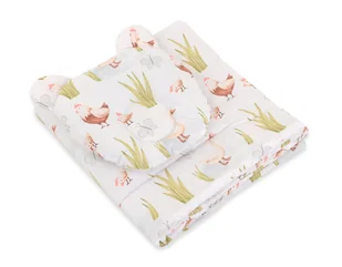 Kołderka z wypełnieniem i poduszka profilowana Miś - zestaw 2cz. -  In the country - Łóżeczka i kojce - miniaturka - grafika 1