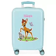 Walizki - Disney Bambi walizka kabinowa niebieska 38 x 55 x 20 cm sztywne ABS kombinowane zamknięcie boczne 34 l 2 kg 4 podwójne koła - miniaturka - grafika 1