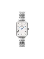 Zegarki męskie - Daniel Wellington Zegarek Quadro Roman Numerals 5-Link DW00100691 Srebrny - miniaturka - grafika 1