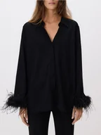 Koszule damskie - Reserved - Koszula z metalizowaną nitką - czarny - miniaturka - grafika 1