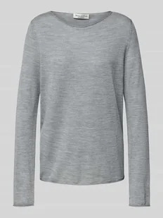 Sweter z dzianiny o kroju regular fit z żywej wełny - Swetry damskie - miniaturka - grafika 1