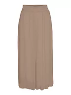 Spodnie damskie - VERO MODA Vmmenny Hw Culotte Pant WVN spodnie damskie, silver mink, L - miniaturka - grafika 1