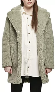 Płaszcze damskie - Urban Classics Damska kurtka zimowa Ladies Oversized Sherpa Coat Jacket, płaszcz z haczykiem i zapięciem na przelotki, rozmiar XS do 5XL, softsalvia, XXL - grafika 1