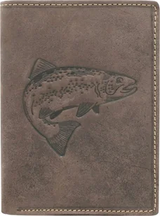 Wild Skórzany męski portfel Wild ANIMALS N4-CHM FISH NoSize - Portfele - miniaturka - grafika 1