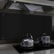 Akcesoria i części AGD - vidaXL Panel ochronny do kuchni, czarny, 120x50 cm, hartowane szkło - miniaturka - grafika 1