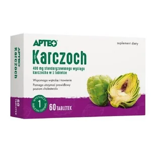 Suplement diety, APTEO Karczoch, 60 tabletek - Układ pokarmowy - miniaturka - grafika 1