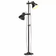 Lampy stojące - vidaXL Lampa podłogowa vidaXL Lampa podłogowa z 2 kloszami czarna E27 żeliwo VidaXL 320585 - miniaturka - grafika 1