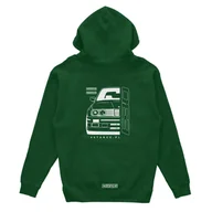 Odzież do sportów motorowych - Bluza z kapturem przód BMW E30 zielona-S - miniaturka - grafika 1