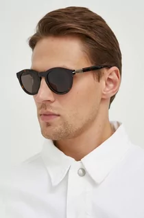 Okulary przeciwsłoneczne - Gucci okulary przeciwsłoneczne męskie kolor brązowy - grafika 1