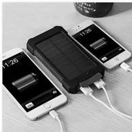 Powerbanki - SOLAR POWER BANK TRAVEL POWERBANK PORTABLE WITH LED LIGHT COMPASS - miniaturka - grafika 1
