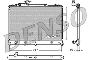 Chłodnica, układ chłodzenia silnika Denso DRM44025 - Układ chłodzenia - akcesoria - miniaturka - grafika 1