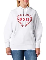 Bluzy damskie - BOSS Damska bluza C_etea_vd_unisex, White100, XL - miniaturka - grafika 1