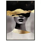 Obrazy i zdjęcia - Obraz z elementami złocenia 50 x 70 cm Kobieta - miniaturka - grafika 1