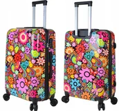 Walizki - Średnia walizka podróżna SunBag model kwiatki 65 litrów - miniaturka - grafika 1