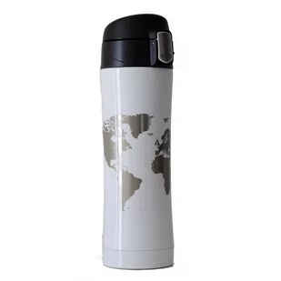 TravelSet, Kubek termiczny World - biały 400ml - Kubki termiczne - miniaturka - grafika 1