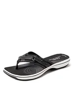 Klapki i japonki damskie - Clarks Damskie japonki Brinkley Sea, czarny - Czarny Black Synthetic - 42 EU - miniaturka - grafika 1