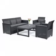 Meble ogrodowe - Meble ogrodowe emma 3-set lyon zestaw 2w1 : kolor - grafit/szary kod: BK-011031 - miniaturka - grafika 1