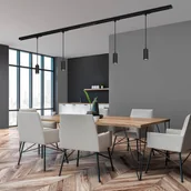 Lampy pozostałe - Briloner System szynowy LED Rail, wiszący, czarny, 4-punktowy, 1,5 m długości - miniaturka - grafika 1