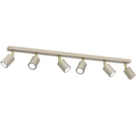 Lampy sufitowe - Długa, beżowa listwa natynkowa do salonu LX 4599 z serii STRIPER - miniaturka - grafika 1