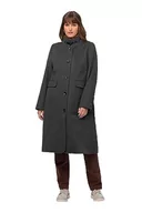 Płaszcze damskie - Ulla Popken, Damski, duże rozmiary, płaszcz w stylu dworkowym, ze sztucznego futra, szarobrązowy, 54-56 duże rozmiary - miniaturka - grafika 1