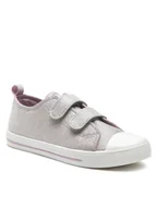 Buty dla dziewczynek - Nelli Blu Trampki DIM33230 Srebrny - miniaturka - grafika 1
