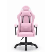 Fotele gamingowe - Fotel CABRO C500 Różowo-Biały - miniaturka - grafika 1