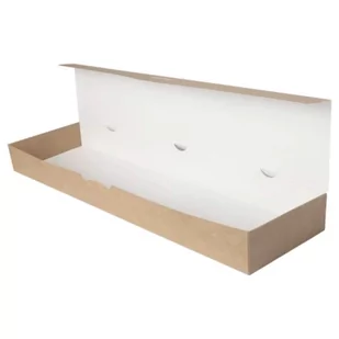 Pudełko papierowe zapiekankę 38x11x6cm kraft 100sz - Opakowania gastronomiczne - miniaturka - grafika 1