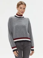 Swetry damskie - Tommy Hilfiger Golf WW0WW39536 Szary Regular Fit - miniaturka - grafika 1