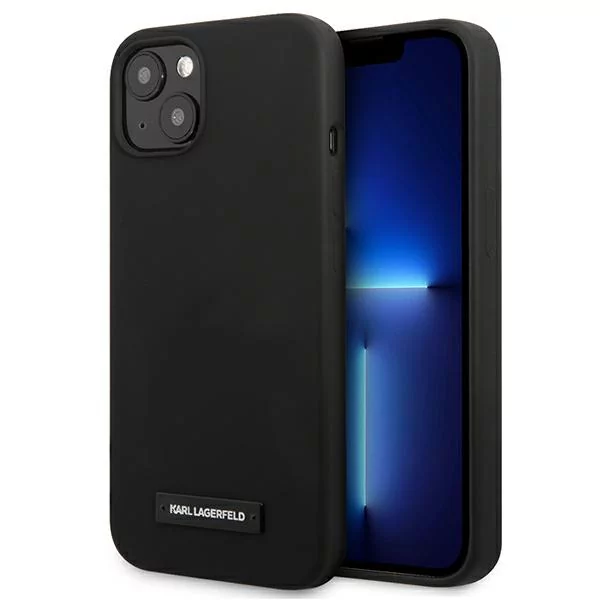 Karl Lagerfeld KLHCP13MSLMP1K iPhone 13 6,1" hardcase czarny/black Silicone Plaque KF000983