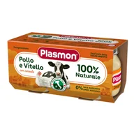Dania dla dzieci - PLASMON OBIADEK KURCZAK I CIELĘCINKA 2X80G - miniaturka - grafika 1