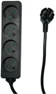 Listwy zasilające - Listwa zasilająca MicroConnect MC-PS040150FRB rozdzielacz 1,5 m 4 x gniazdo sieciowe wewnętrzna czarny - miniaturka - grafika 1