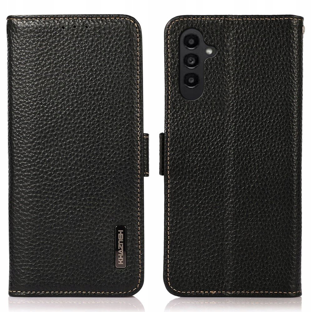 Skórzane Etui do Samsung Galaxy A35 5G, Khazneh Rfid portfel 100% Skóra