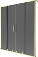 Parawany nawannowe - Mexen Velar L Duo parawan nawannowy 2-skrzydłowy rozsuwany 150 x 150 cm, grafit, złoty szczotkowany - 896-150-003-42-55 - miniaturka - grafika 1