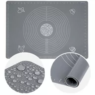 Pozostałe akcesoria kuchenne - Stolnica silikonowa do wyrabiania wałkowania ciasta mata do pieczenia 65x45 cm szara kod: O-259001  - miniaturka - grafika 1