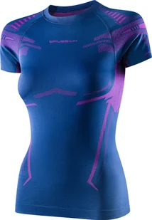 Brubeck SS13690 Koszulka damska DRY z krtkim rkawem jeansowy/fioletowy XL - Koszulki i topy damskie - miniaturka - grafika 1