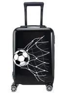 Walizki - PIŁKA NOŻNA FOOTBALL BRAMKA WALIZKA CZARNA DZIECIĘCA MŁODZIEŻOWA SZYFR - miniaturka - grafika 1
