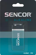 Baterie i akcesoria - Sencor Bateria alkaliczna, 6LR61, 6LR61, 9V, Sencor, blistr, 1-pack - miniaturka - grafika 1