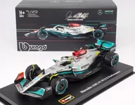 Samochody i pojazdy dla dzieci - Bolid F1 Mercedes W13 Hamilton KASK BBurago 1:43 - miniaturka - grafika 1