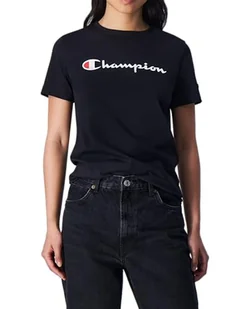 Champion Legacy American Classics W-Light Cotton Jersey S-s Regular Crewneck Koszulka damska, Czarny, S - Koszulki i topy damskie - miniaturka - grafika 1